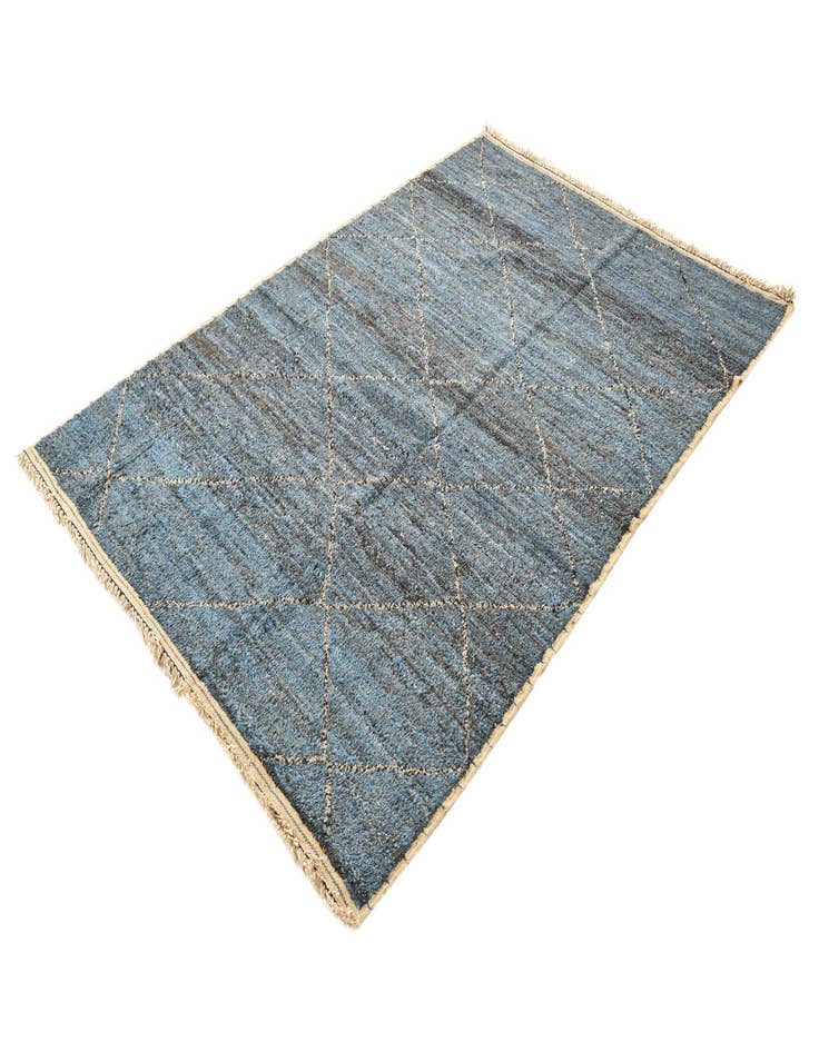 Detail image of  6' 4 x 9' 6  Hand Knotted Moroccan Wool Rug