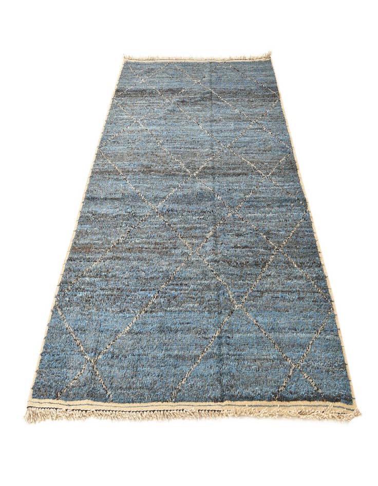 Detail image of  6' 4 x 9' 6  Hand Knotted Moroccan Wool Rug