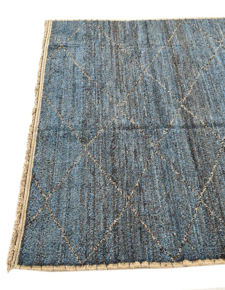 Detail image of  6' 4 x 9' 6  Hand Knotted Moroccan Wool Rug