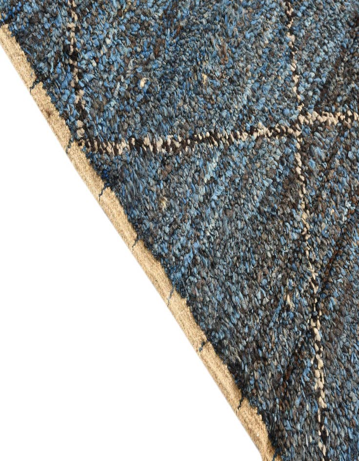 Detail image of  6' 4 x 9' 6  Hand Knotted Moroccan Wool Rug