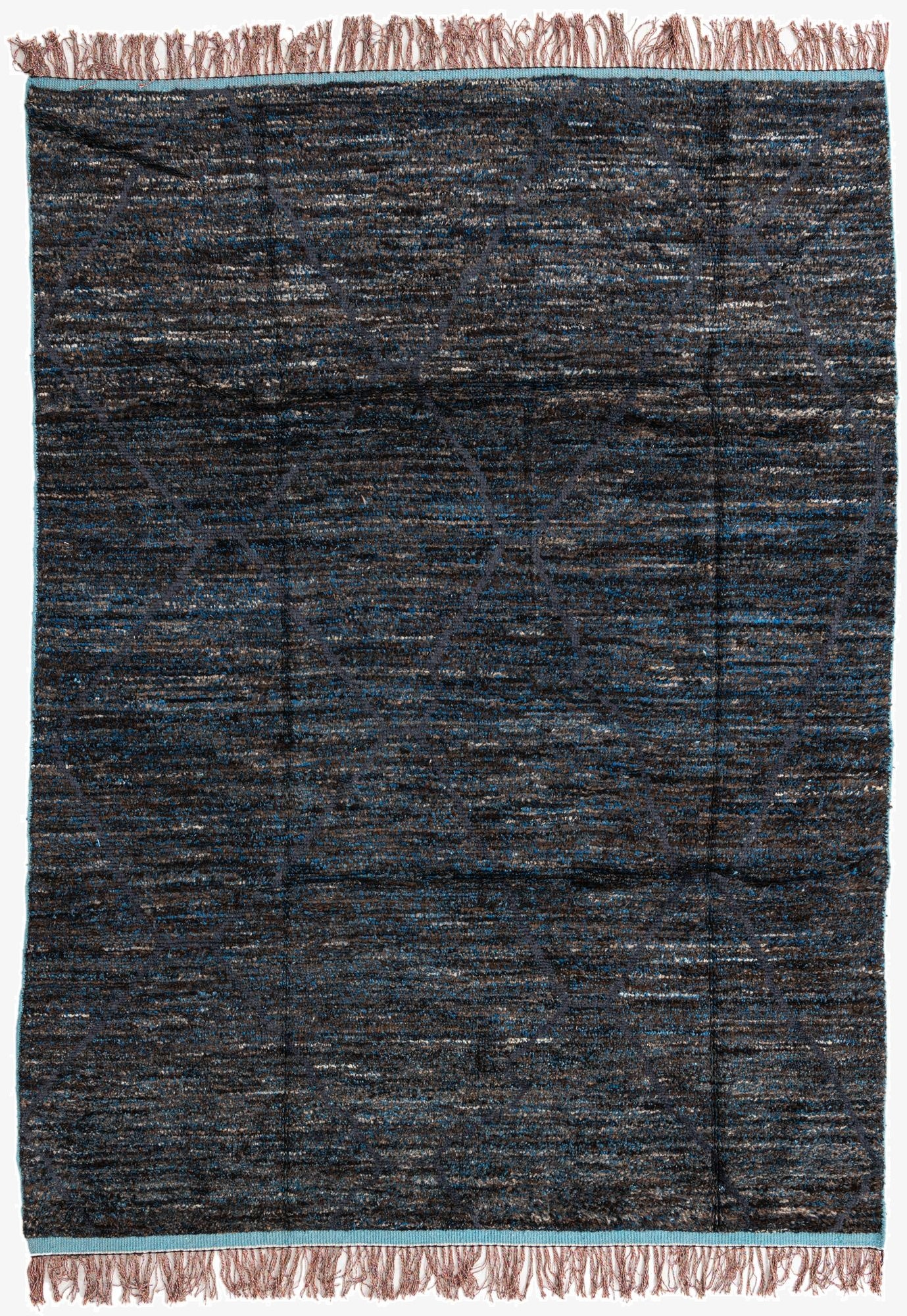  7' 7 x 10' 5  Hand Knotted Moroccan Wool Rug