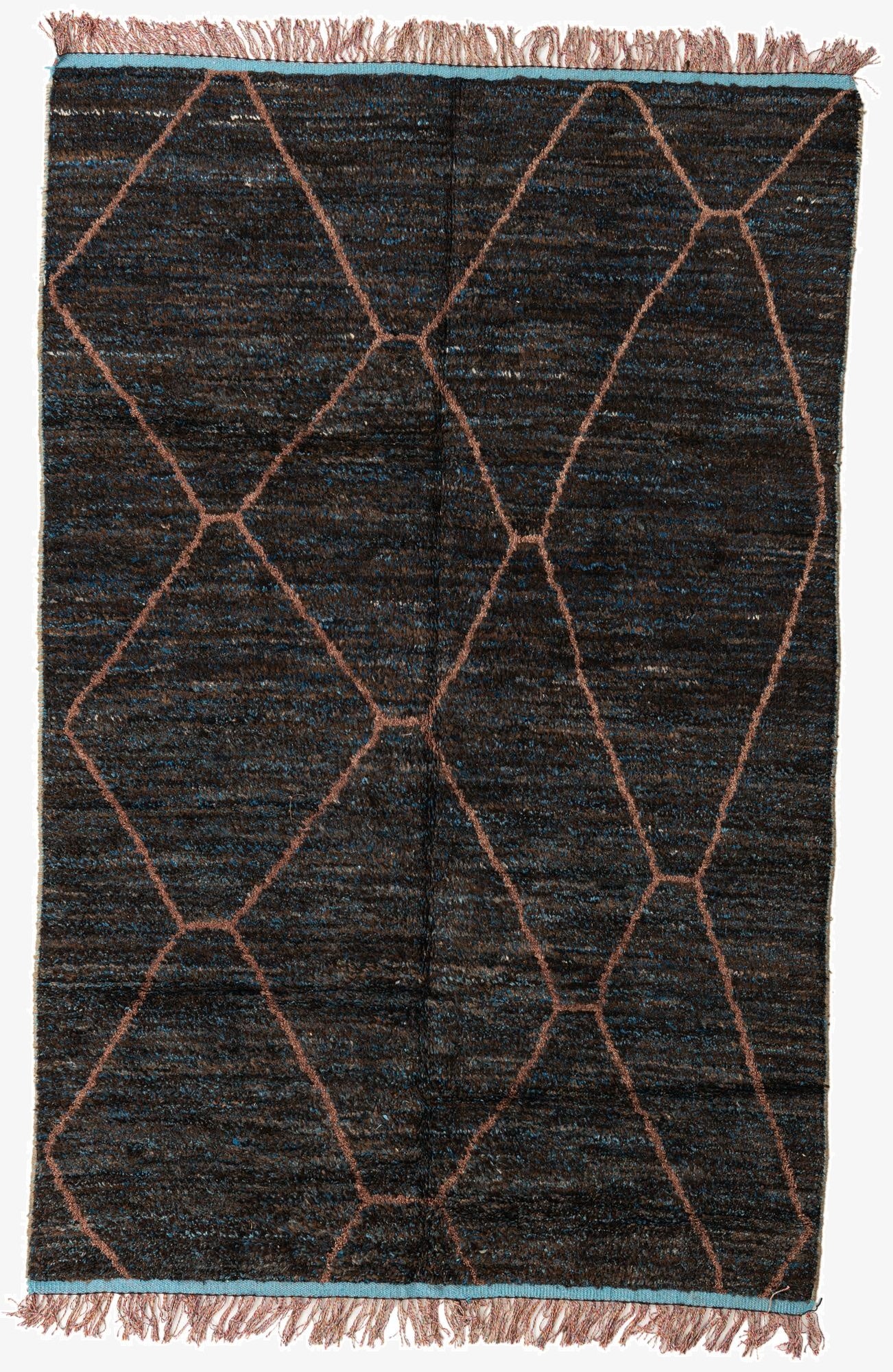  6' x 9' 3  Hand Knotted Moroccan Wool Rug