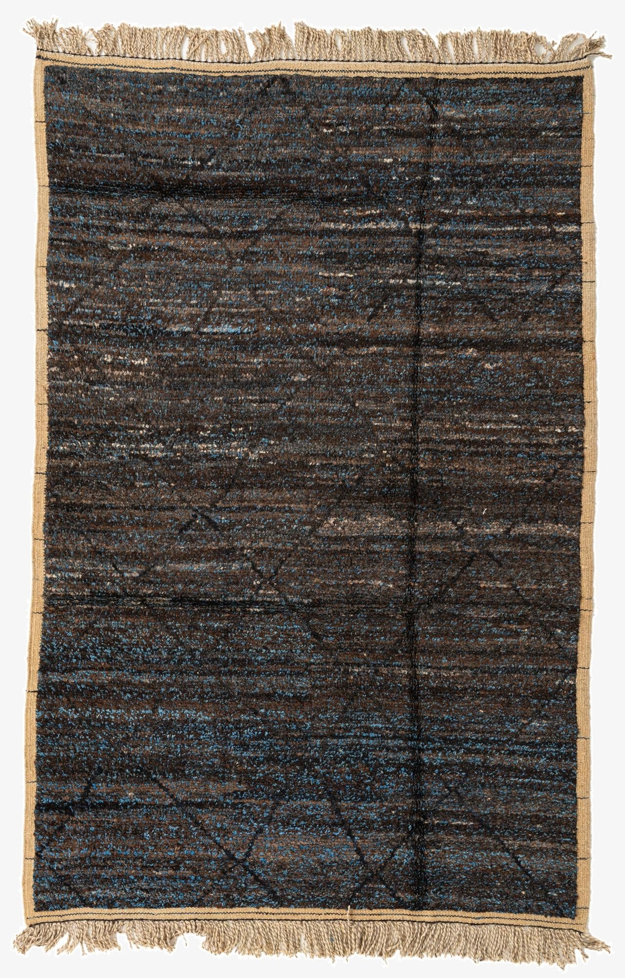  5' 5 x 8' 2  Hand Knotted Moroccan Wool Rug