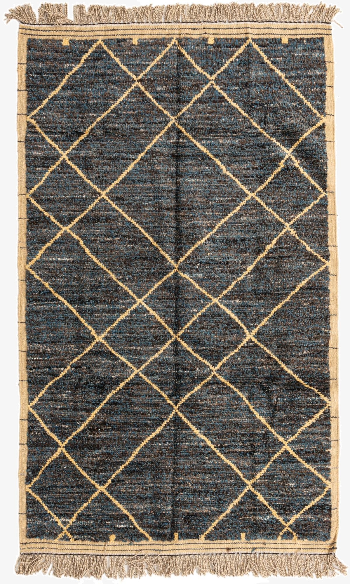  5' x 8' 3  Hand Knotted Moroccan Wool Rug