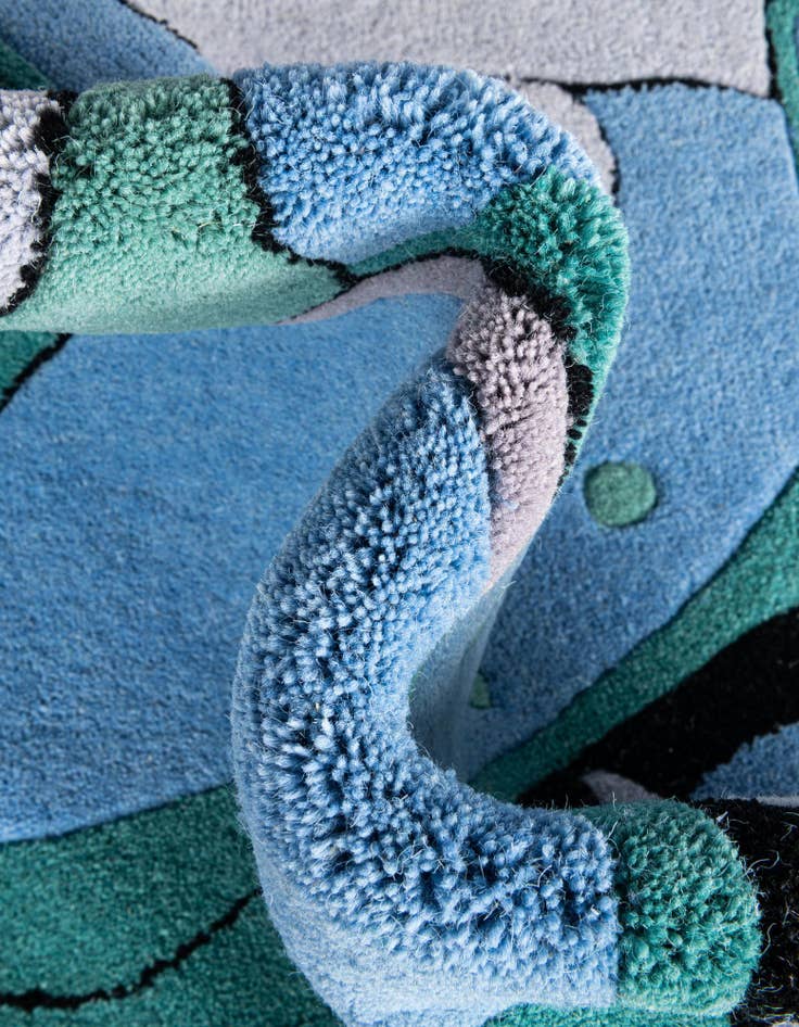 Detail image of  5' 1 x 5' 1 Playtime Kids Wool Freeform Rug