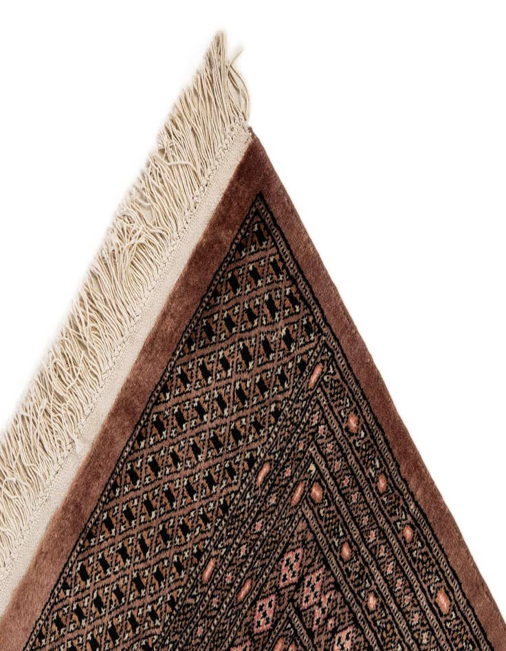 Detail image of  4' 4 x 6' 2  Hand Knotted Bokhara Wool Rug