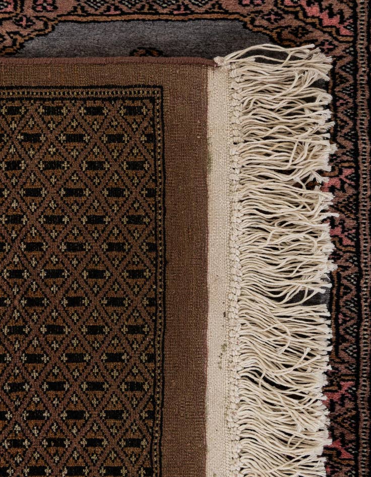 Detail image of  4' 4 x 6' 2  Hand Knotted Bokhara Wool Rug