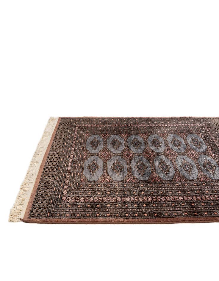 Detail image of  4' 4 x 6' 2  Hand Knotted Bokhara Wool Rug