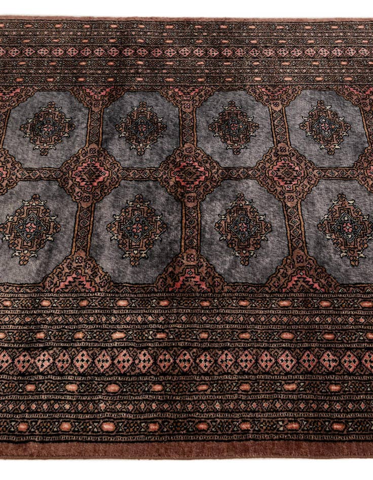 Detail image of  4' 4 x 6' 2  Hand Knotted Bokhara Wool Rug