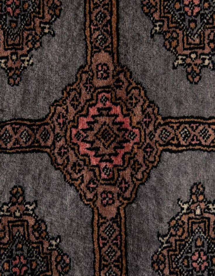 Detail image of  4' 4 x 6' 2  Hand Knotted Bokhara Wool Rug