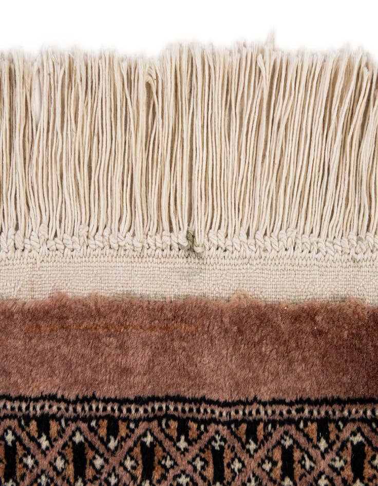 Detail image of  4' 4 x 6' 2  Hand Knotted Bokhara Wool Rug