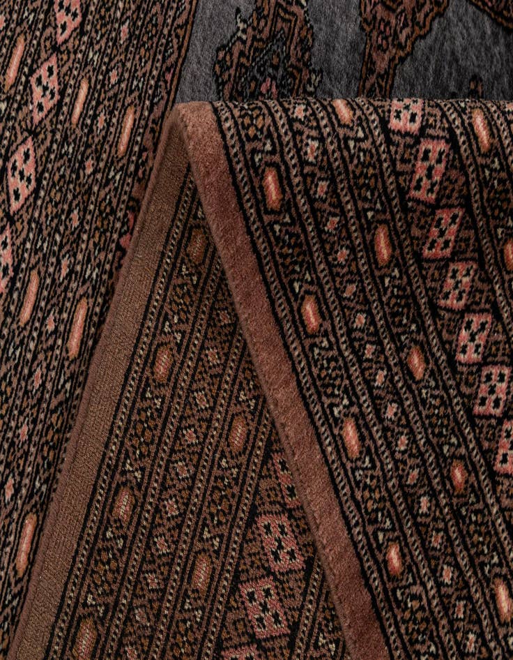 Detail image of  4' 4 x 6' 2  Hand Knotted Bokhara Wool Rug
