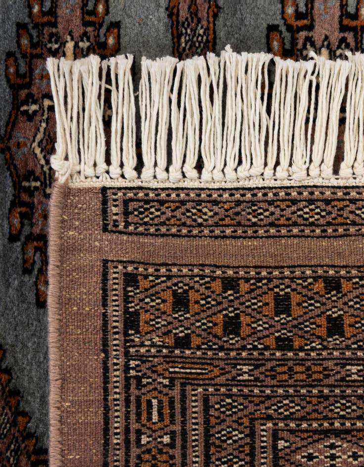 Detail image of  4' 2 x 5' 9  Hand Knotted Bokhara Wool Rug