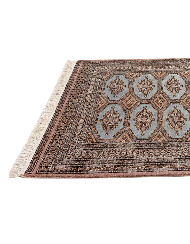 Detail image of  4' 2 x 5' 9  Hand Knotted Bokhara Wool Rug