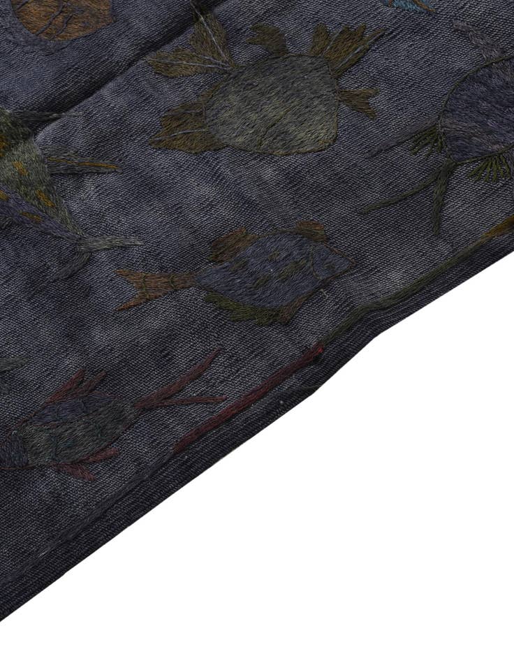 Detail image of  4' 3 x 5' 7  Hand Woven Kilim Suzani Wool Rug