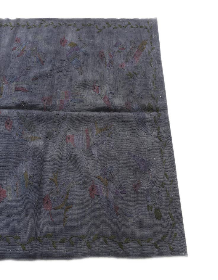 Detail image of  3' 5 x 4' 10  Hand Woven Kilim Suzani Wool Rug