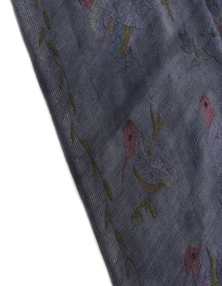 Detail image of  3' 5 x 4' 10  Hand Woven Kilim Suzani Wool Rug