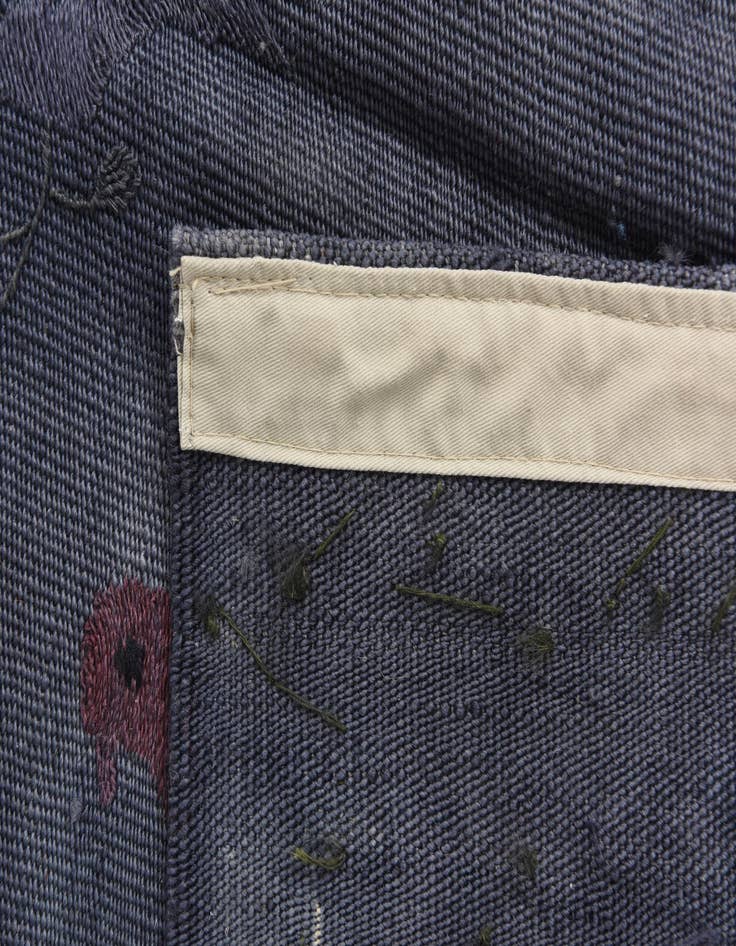 Detail image of  3' 5 x 4' 10  Hand Woven Kilim Suzani Wool Rug