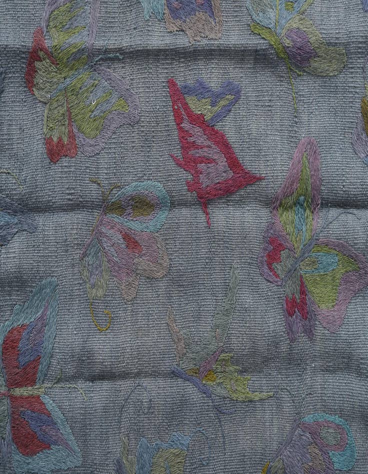 Detail image of  4' x 5' 7  Hand Woven Kilim Suzani Wool Rug