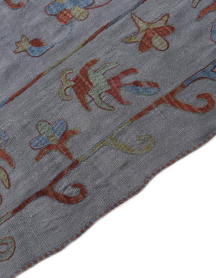 Detail image of  5' 7 x 7' 8  Hand Woven Kilim Suzani Wool Rug