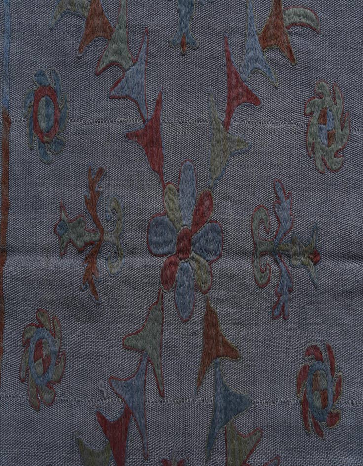 Detail image of  5' 7 x 7' 4  Hand Woven Kilim Suzani Wool Rug