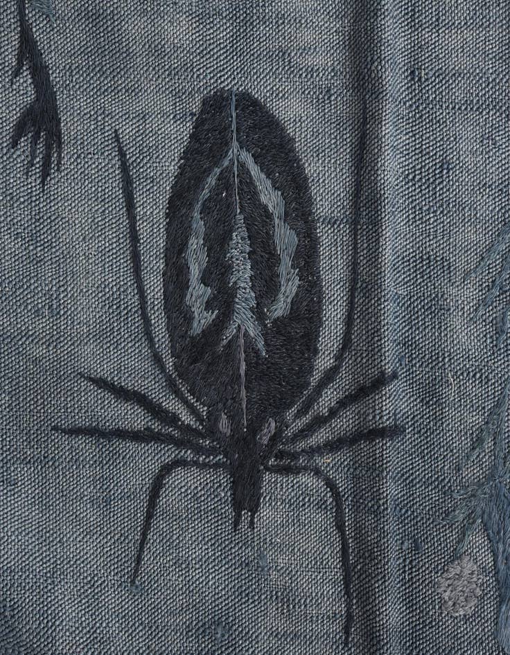 Detail image of  5' 9 x 7' 5  Hand Woven Kilim Suzani Wool Rug