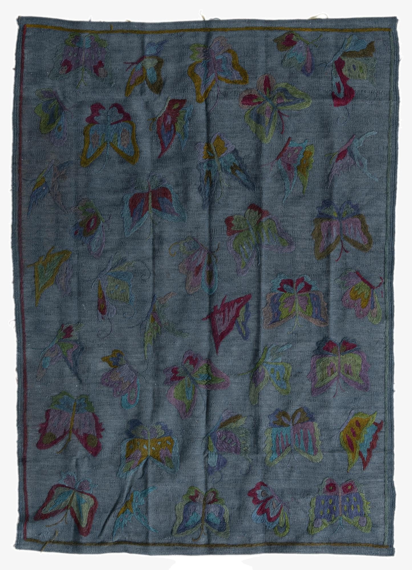  4' x 5' 7  Hand Woven Kilim Suzani Wool Rug