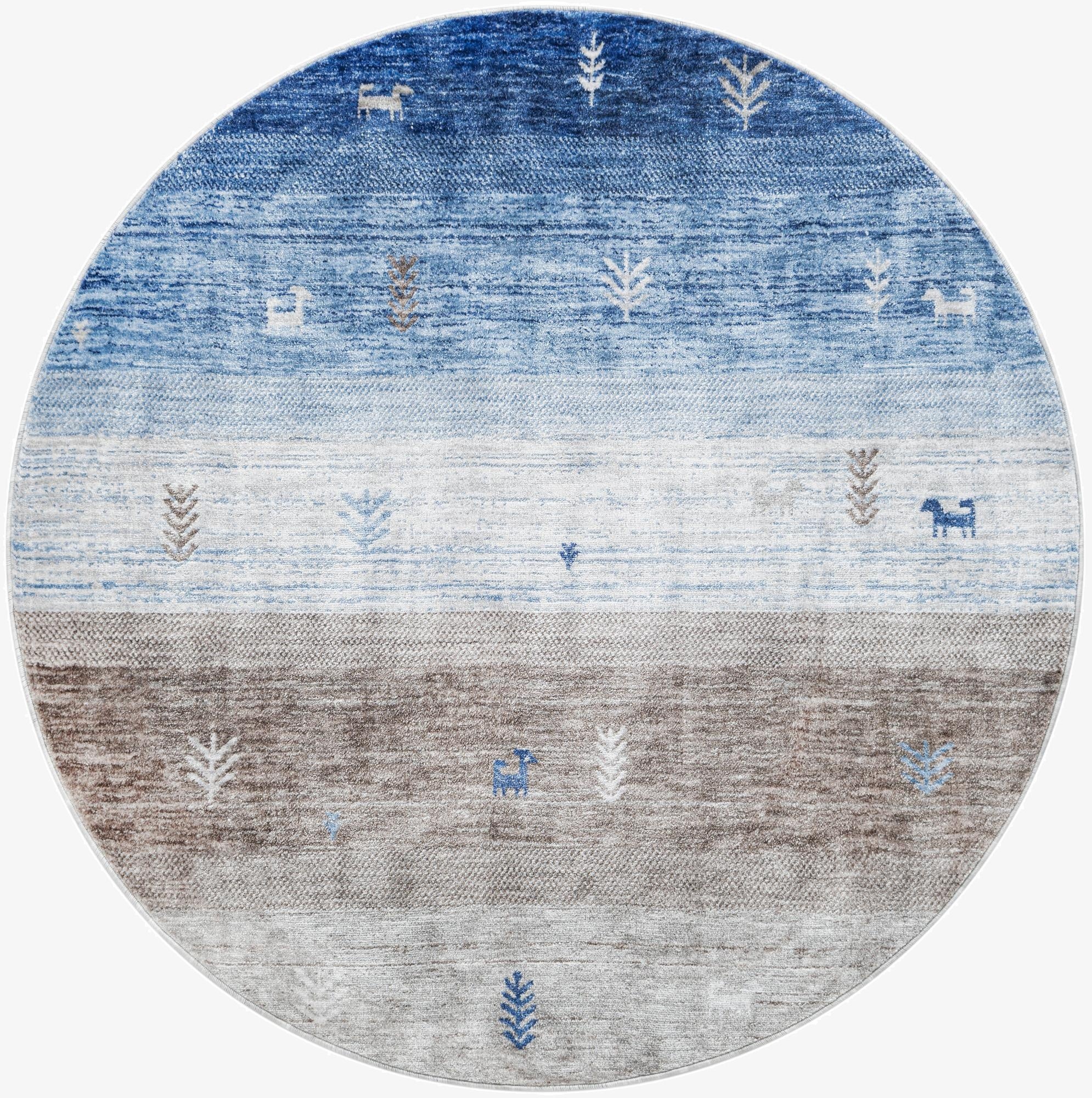  5' 3 x 5' 3 Gabbeh Round Rug