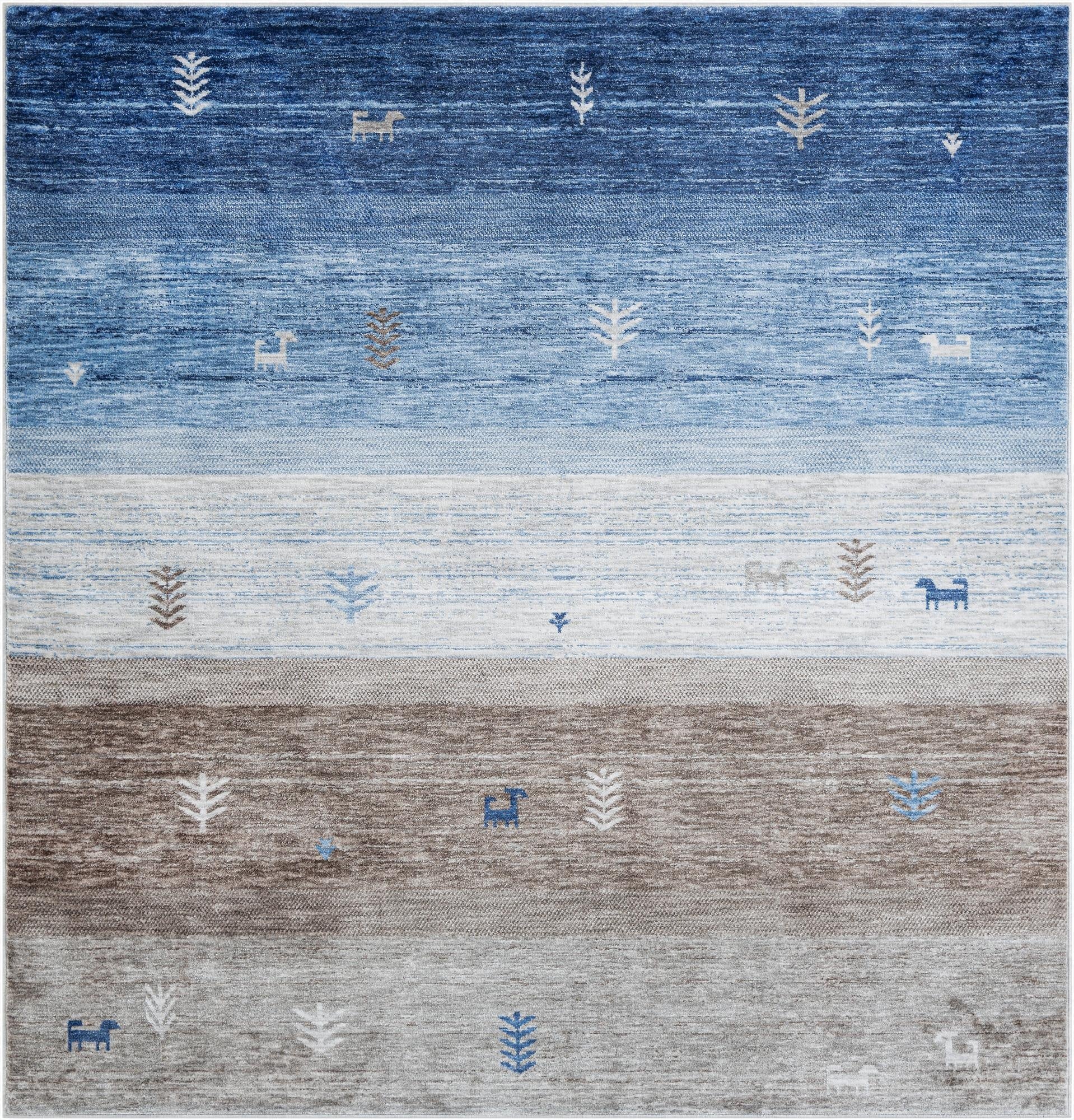  7' 10 x 7' 10 Gabbeh Square Rug