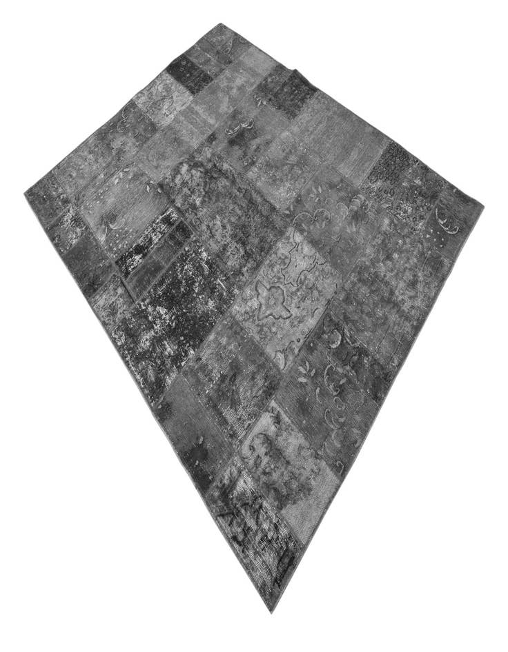 Detail image of  5' x 6' 7  Hand Knotted Ultra Vintage Persian Wool Square Rug