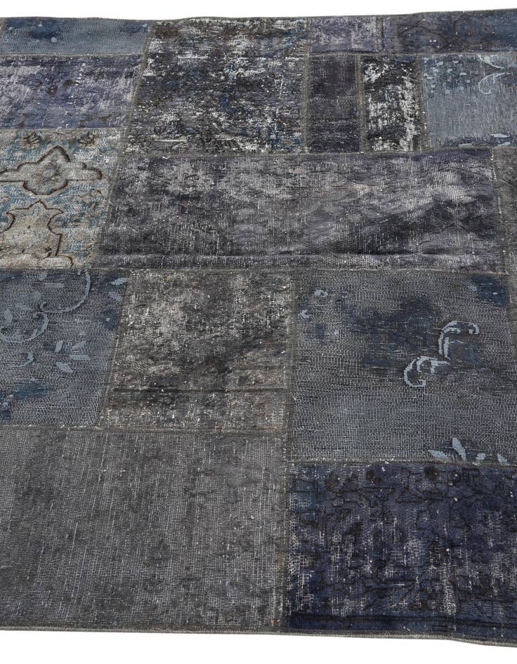 Detail image of  5' x 6' 7  Hand Knotted Ultra Vintage Persian Wool Square Rug