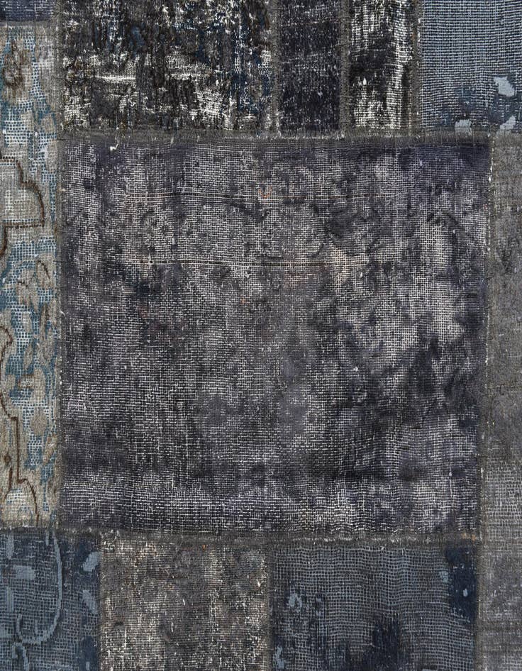 Detail image of  5' x 6' 7  Hand Knotted Ultra Vintage Persian Wool Square Rug