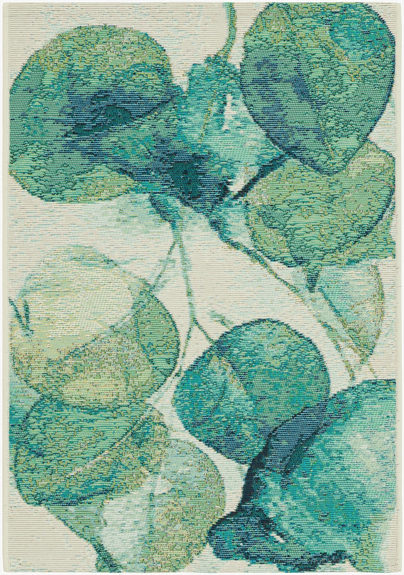  2' x 3'  Washable Botanical Indoor / Outdoor Rug