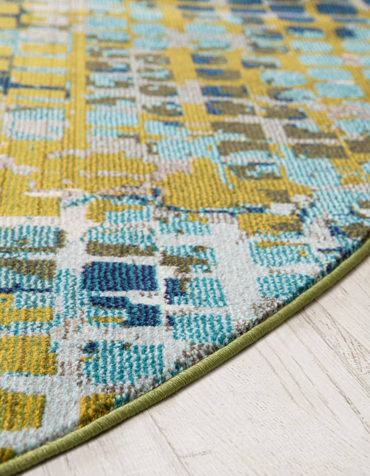 Detail image of  6' x 6'  Washable Theia Round Rug