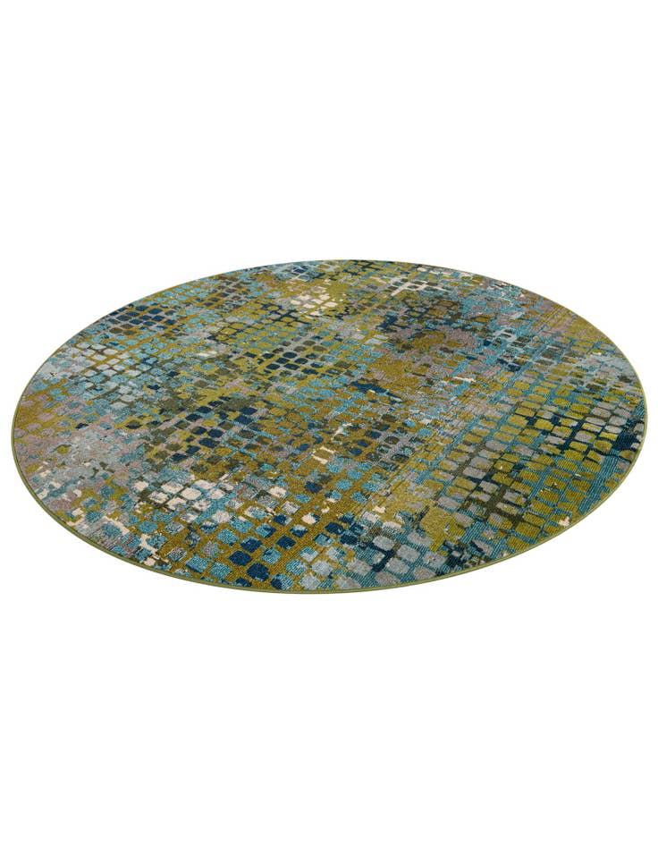 Detail image of  8' x 8'  Washable Theia Round Rug