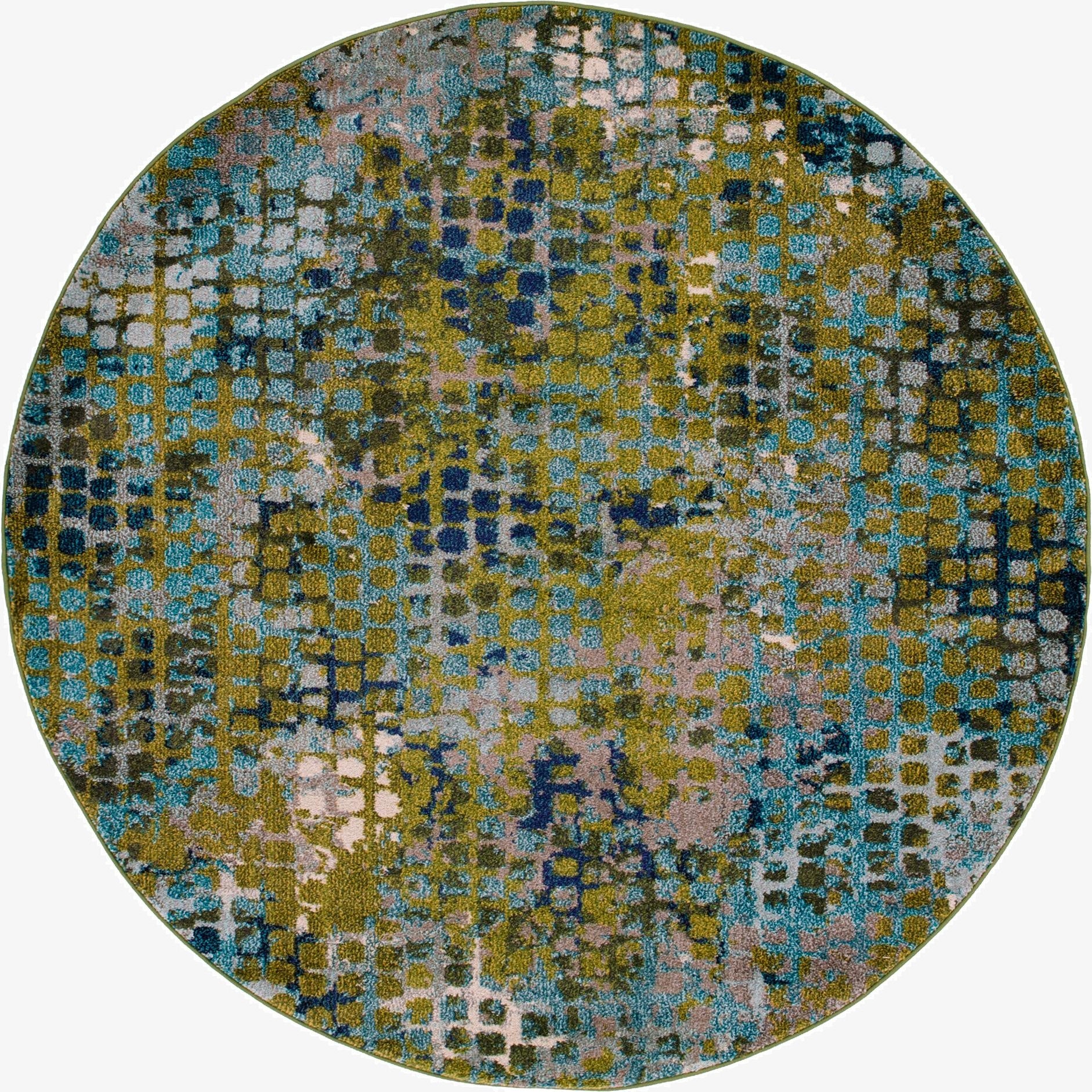  6' x 6'  Washable Theia Round Rug