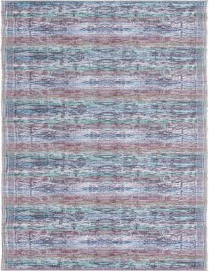 A 13 ft runner rug featuring a faded traditional medallion pattern in shades of blue, green, and hints of red, ideal for a hallway.