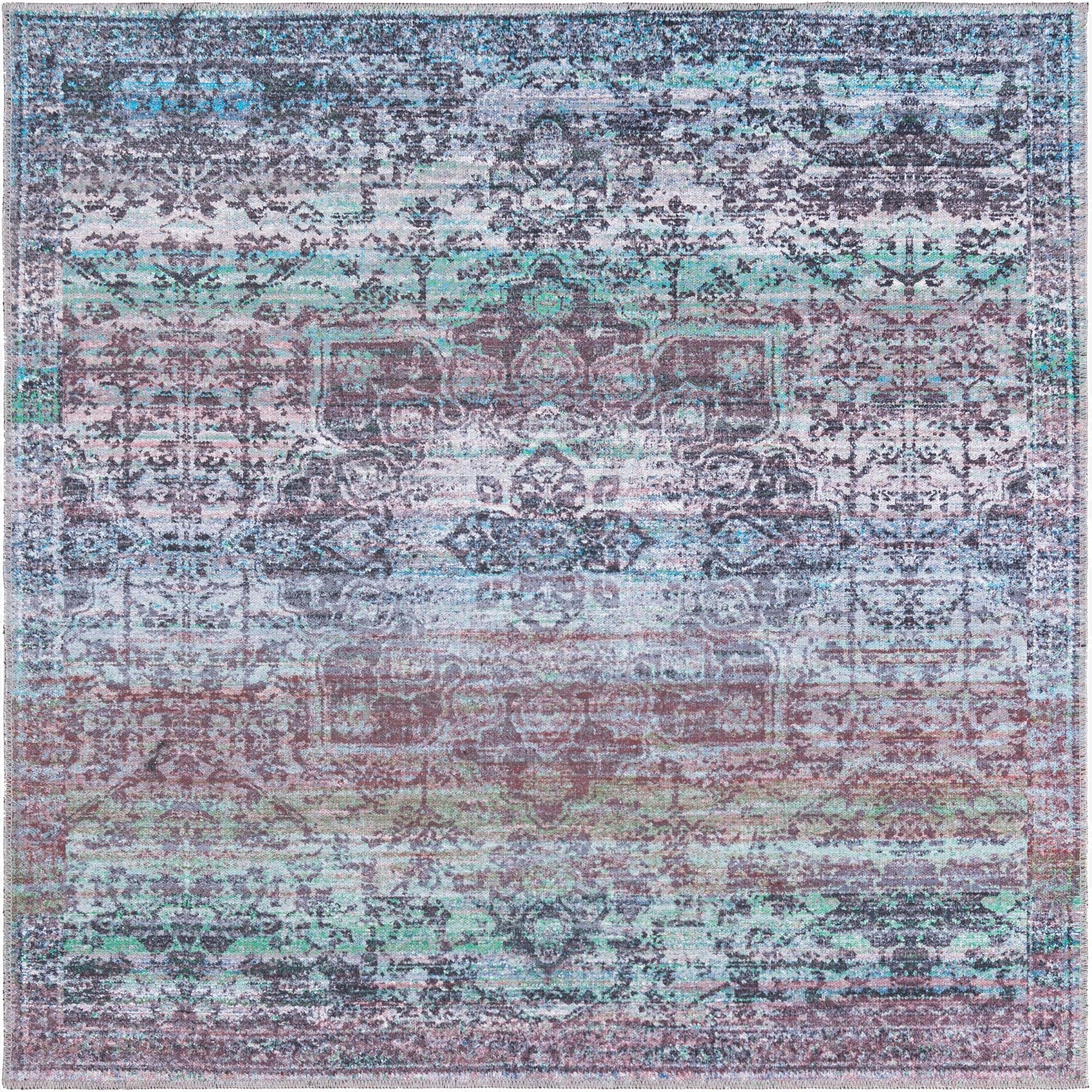  5' 3 x 5' 3  Washable Francesca Square Rug