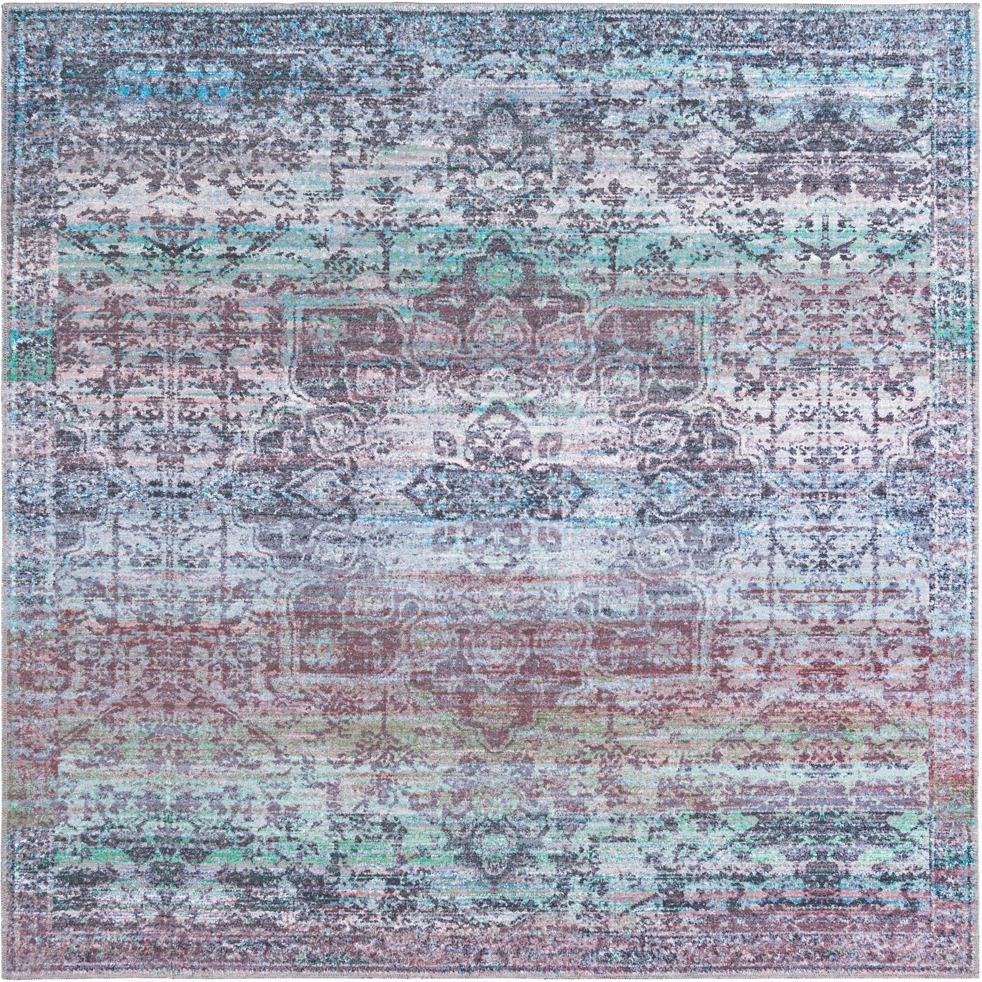  7' 10 x 7' 10  Washable Francesca Square Rug