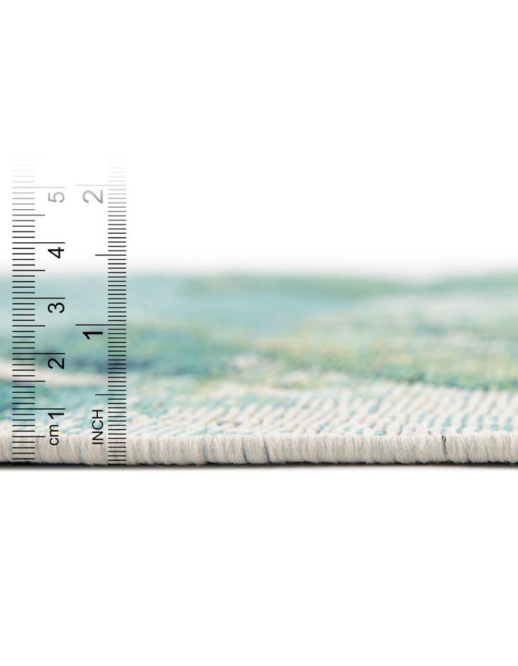 Detail image of  10' x 10'  Washable Botanical Indoor / Outdoor Square Rug