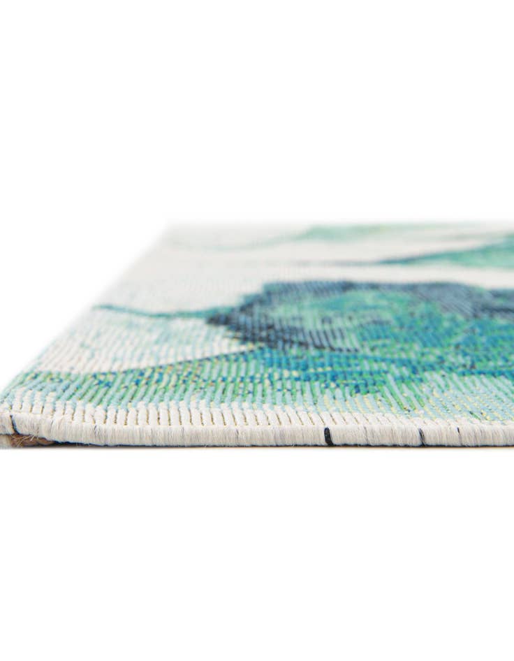 Detail image of  10' x 10'  Washable Botanical Indoor / Outdoor Square Rug