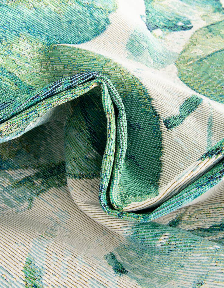 Detail image of  10' x 10'  Washable Botanical Indoor / Outdoor Square Rug