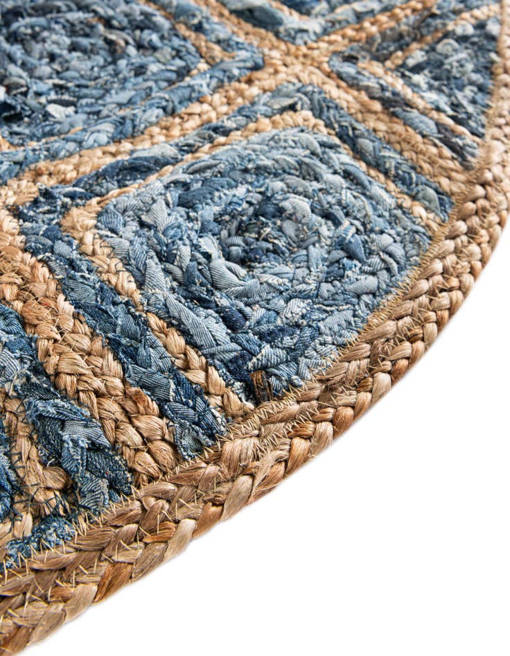 Detail image of  2' 2 x 3' 7  Hand Braided Jute Hearth Rug