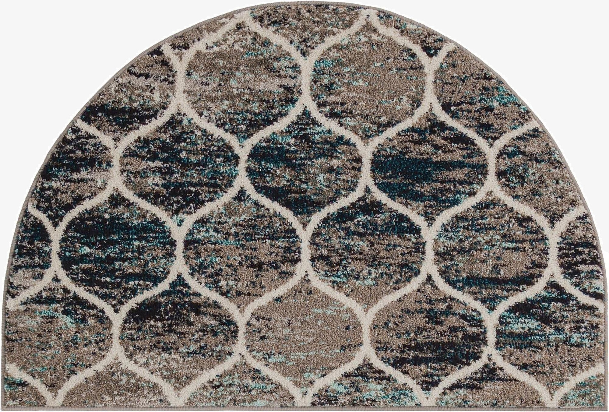  2' 7 x 4' Lattice Frieze Hearth Rug