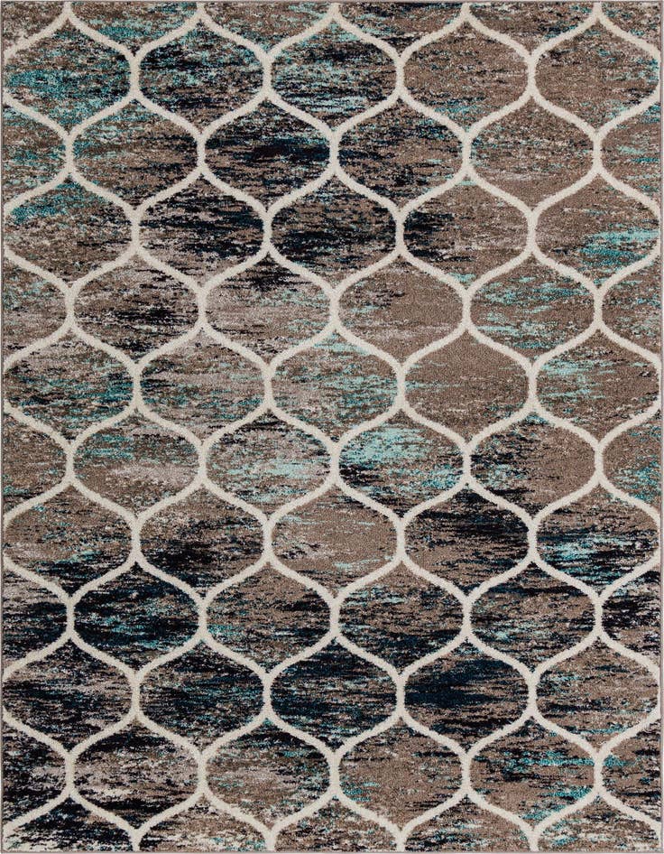 Detail image of  6' x 9' Lattice Frieze Rug
