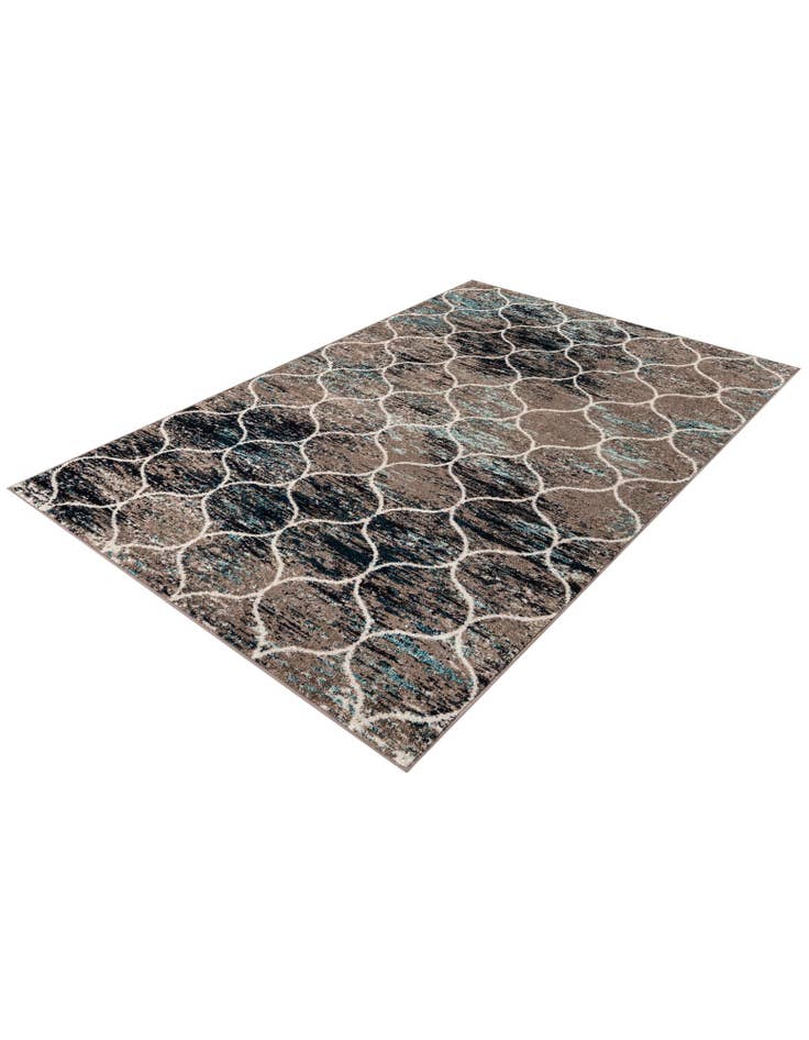 Detail image of  5' 3 x 8' Lattice Frieze Rug