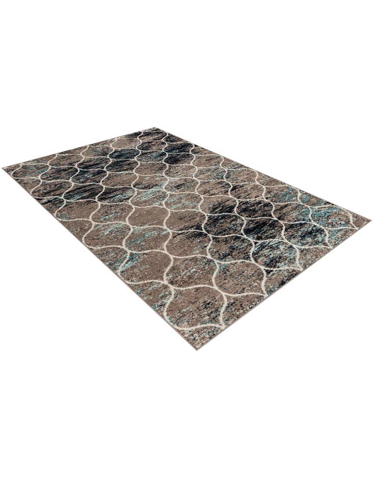 Detail image of  5' 3 x 8' Lattice Frieze Rug