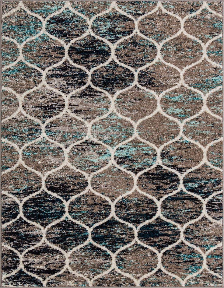 Detail image of  4' x 6' Lattice Frieze Rug