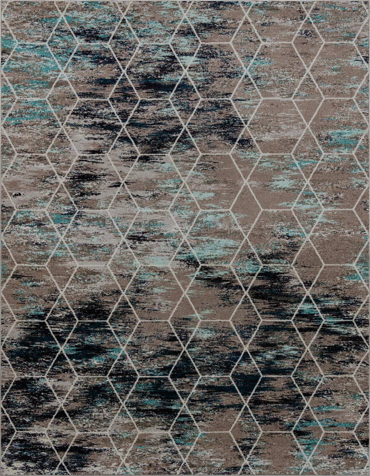 Detail image of  10' x 13' Lattice Frieze Rug