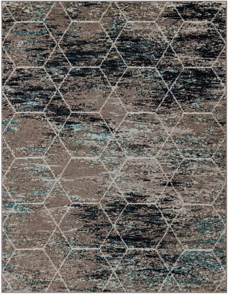 Detail image of 5' 3 x 8' Lattice Frieze Rug